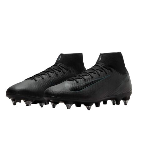 Mens Mercurial Superfly 10 Soft Ground Football Boots Black Green Nike