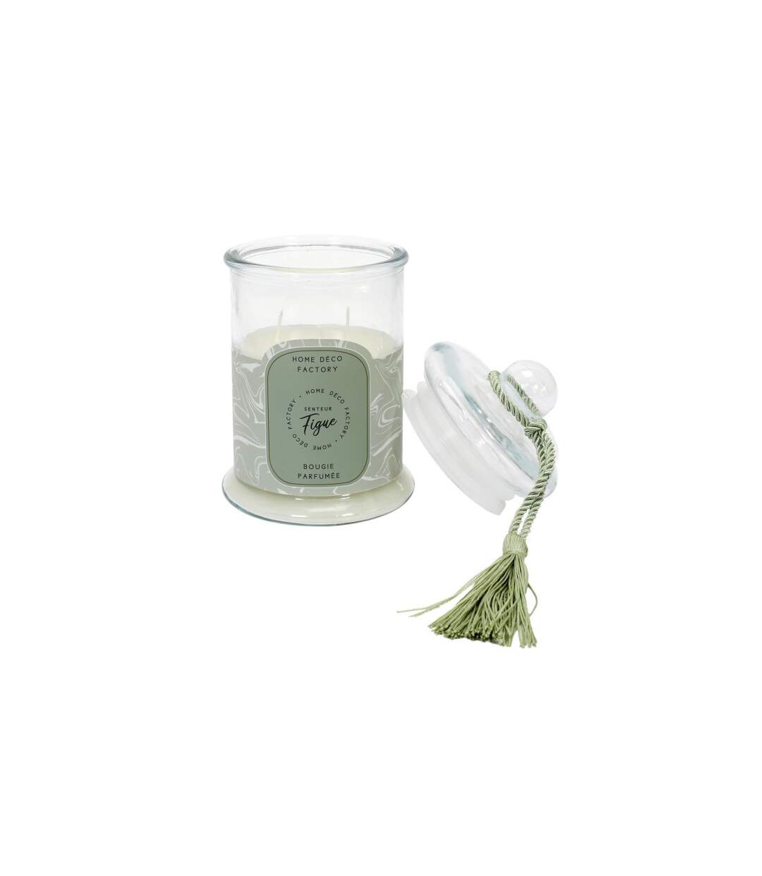 Bougie Parfumée en Verre Bonbonnière 29cm Figue-2