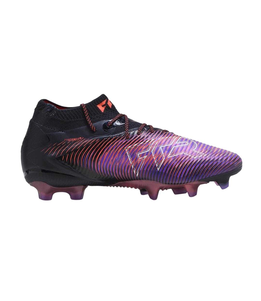 Womens/ladies Future 8 Ultimate Firm Ground Football Boots Black Purple Puma-1