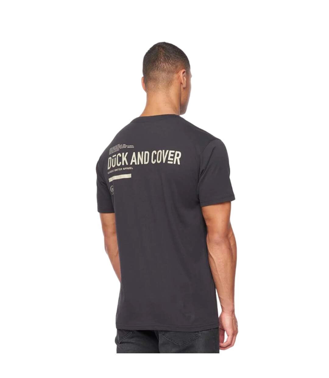 Mens heningys t-shirt black Duck and Cover-2
