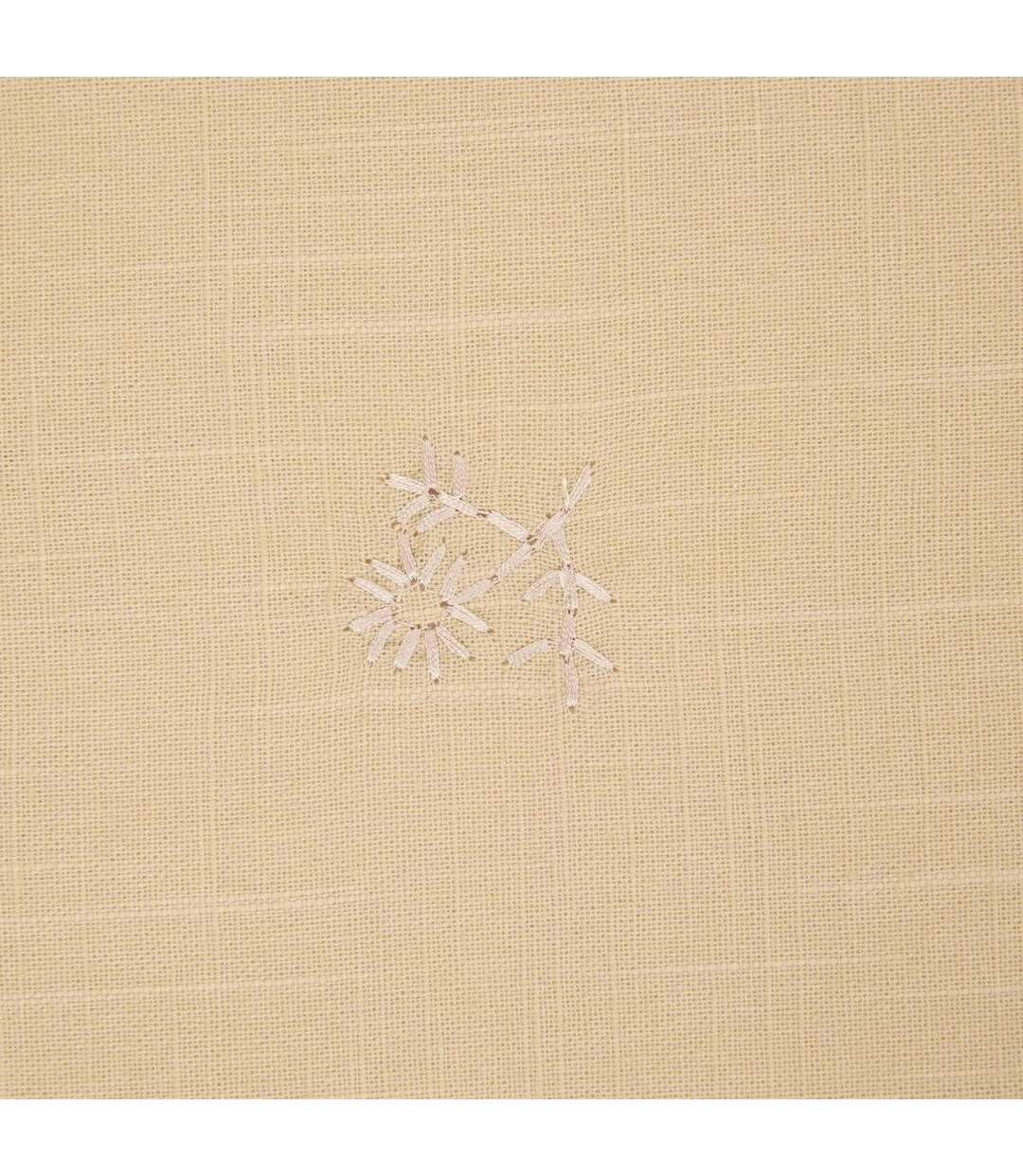 Nappe Brodé en Coton Joy 150x250cm Beige-2