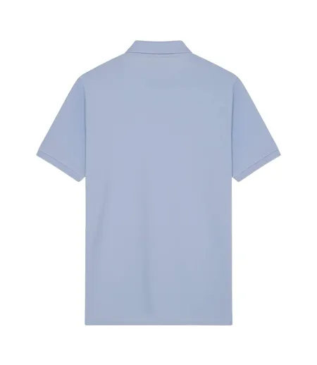 Mens Chest Logo Branded Polo Shirt Crafted Blue Lyle & Scott