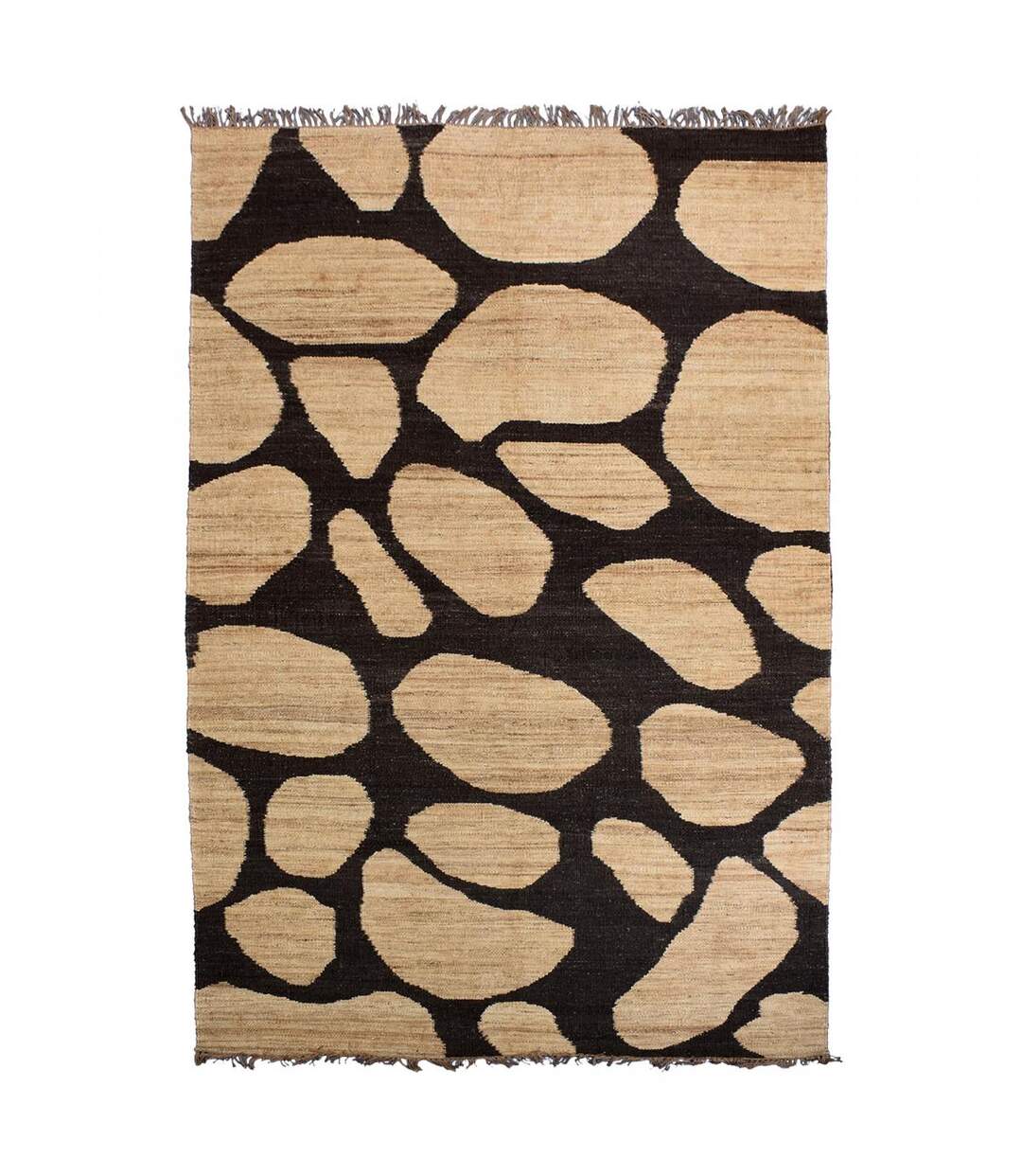 Tapis jute fait main motif rond DUSKIA-1