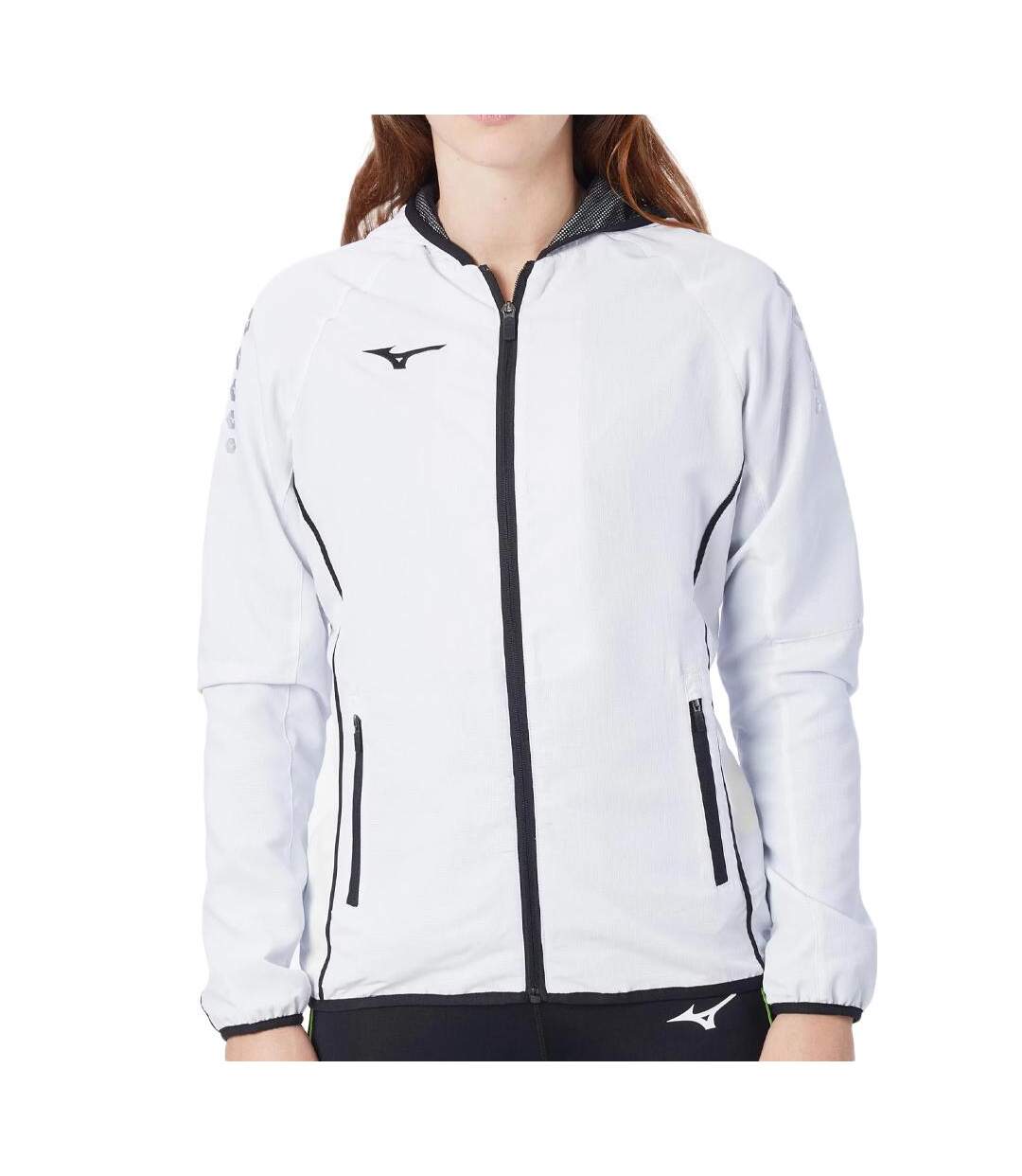 Veste coupe vent blanc femme mizuno team nagasaki micro-1