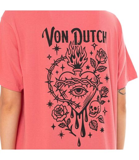 T-shirt femme col rond avec imprimé devant et dos Sacré Coeur Vondutch