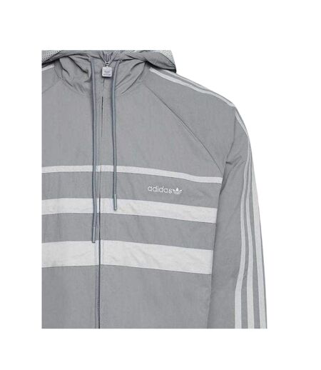 Mens Originals 3 Stripes Windbreaker Grey Three Adidas