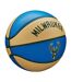Ballon De Basket Motif/style Nba Milwaukee Bucks Taille 7 Beige Bleu Wilson-3