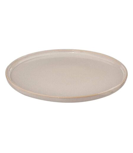 Lot de 6 Assiettes Plates Terre Inconnue 27cm Beige