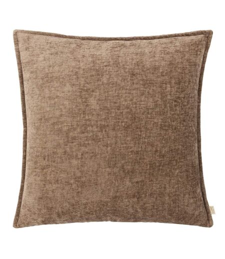 Buxton reversible square cushion cover 50cm x 50cm taupe Evans Lichfield
