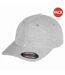 Lot de 2  casquettes flexfit homme gris Yupoong