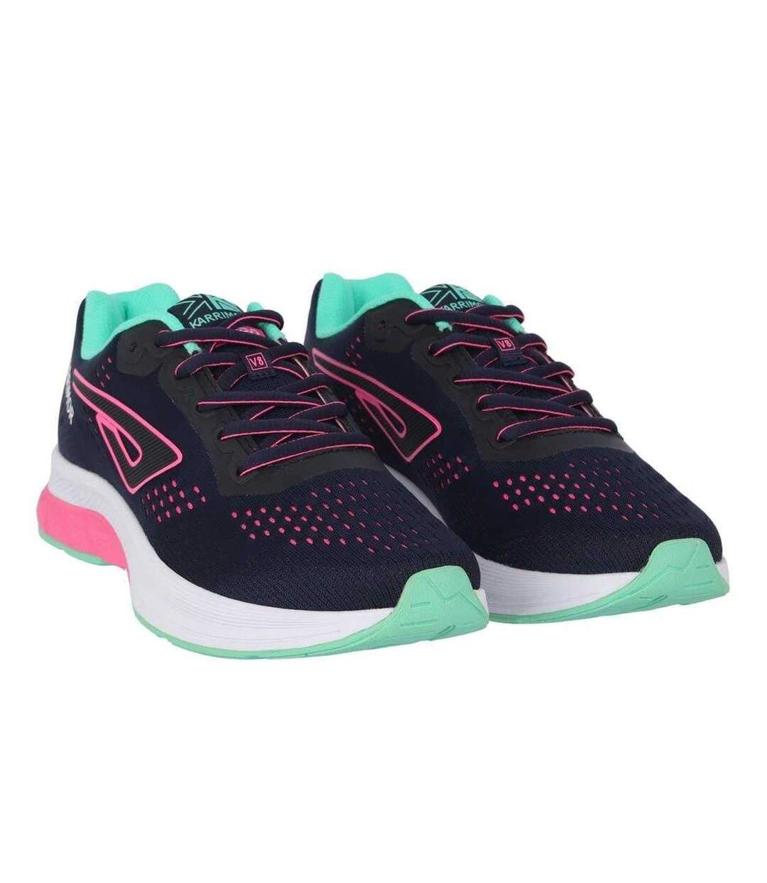 Womens/ladies Tempo Trainers Navy Pink Karrimor-1