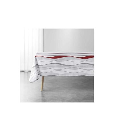 Nappe Imprimée Ondulys 150x240cm Blanc & Rouge