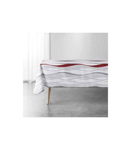 Nappe Imprimée Ondulys 150x240cm Blanc & Rouge