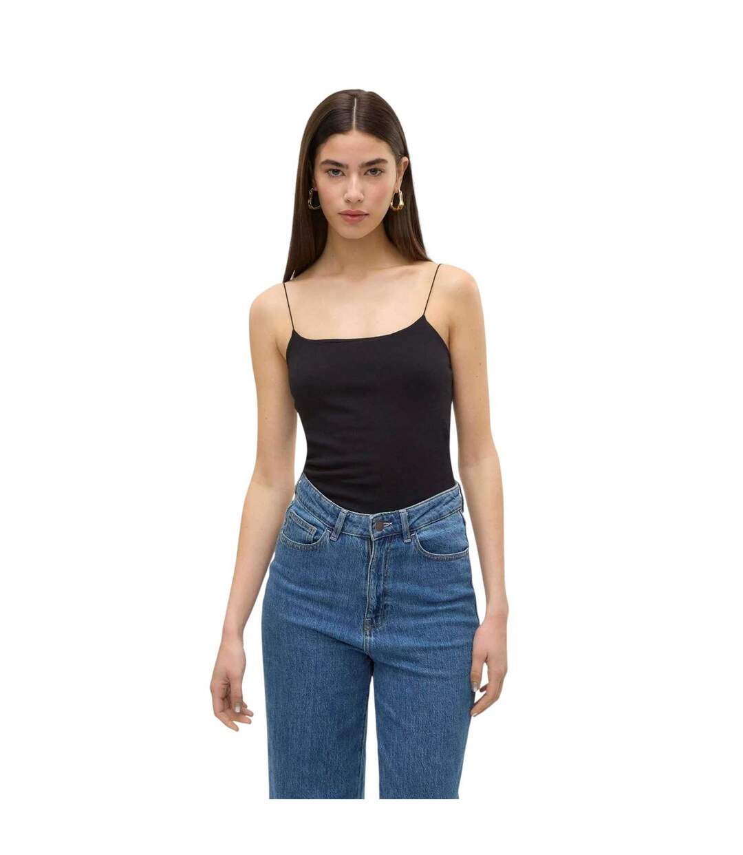 Débardeur Bretelles Fines Femme Noir Vero Moda-4