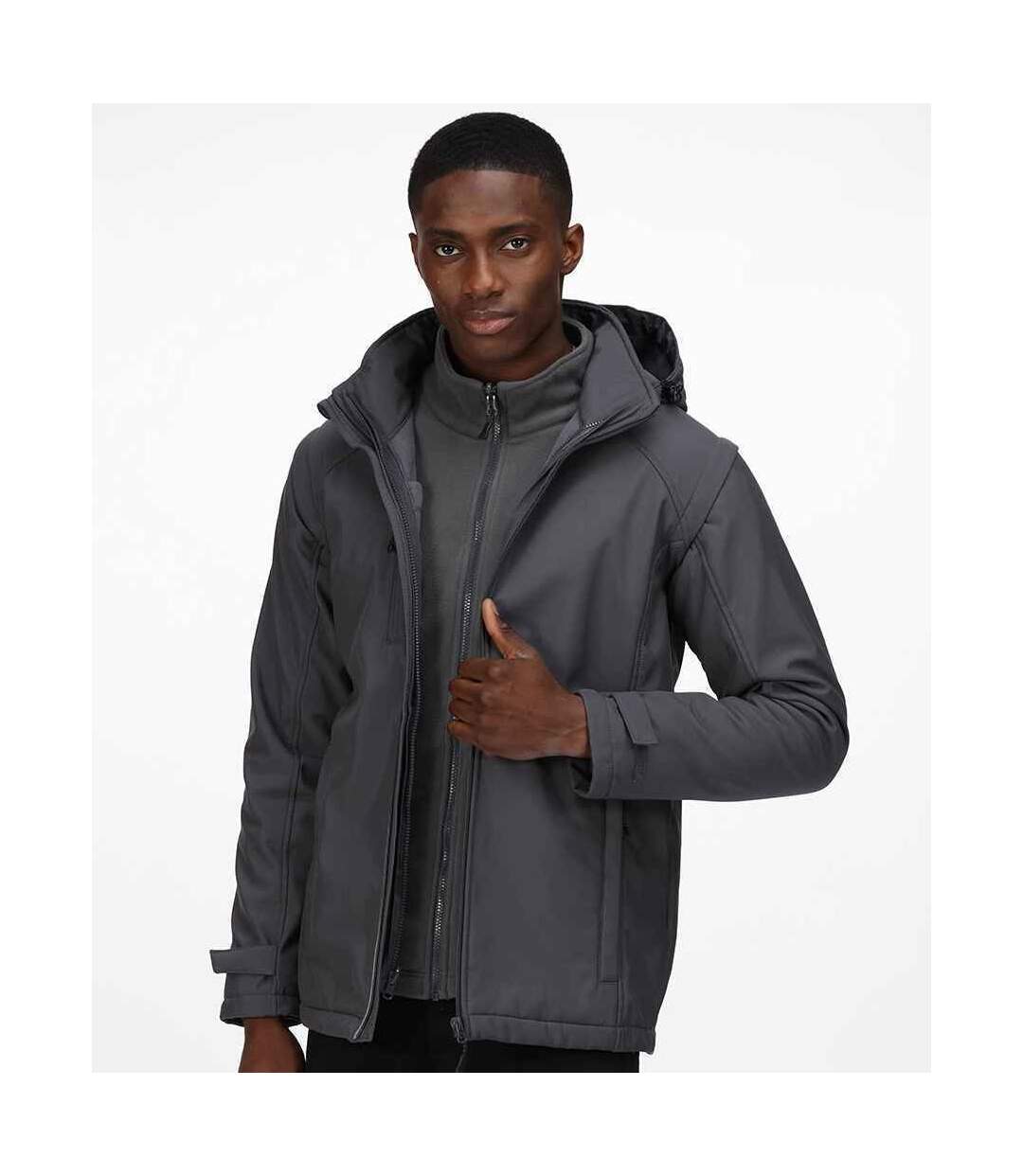 Mens Erasmus 4 In 1 Soft Shell Jacket Seal Grey Regatta-1