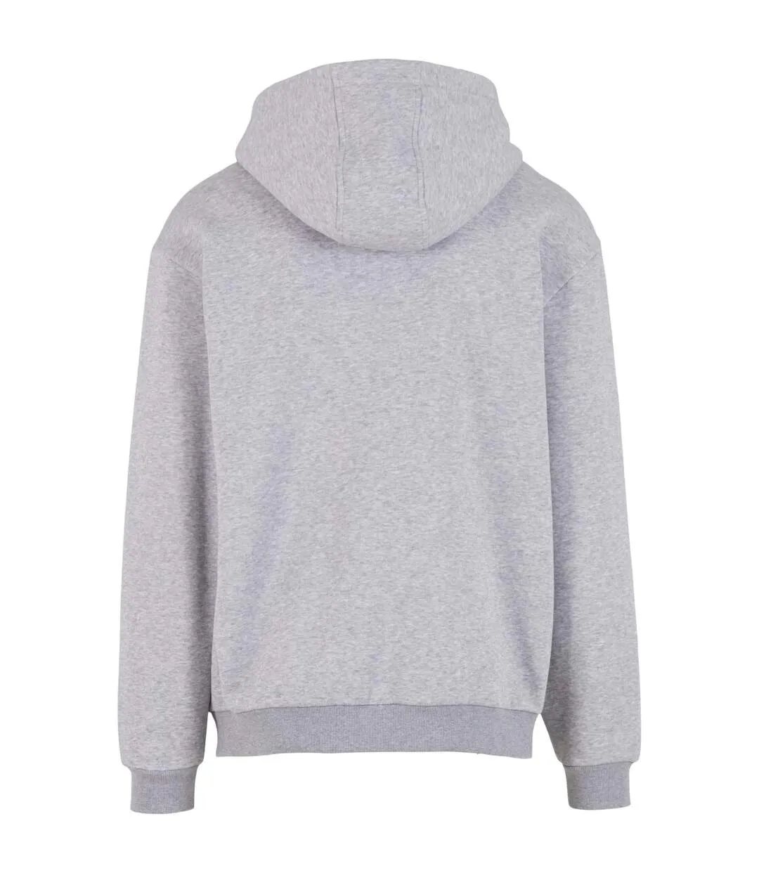 Mens Loose Full Zip Hoodie Heather Grey Build Your Brand-2