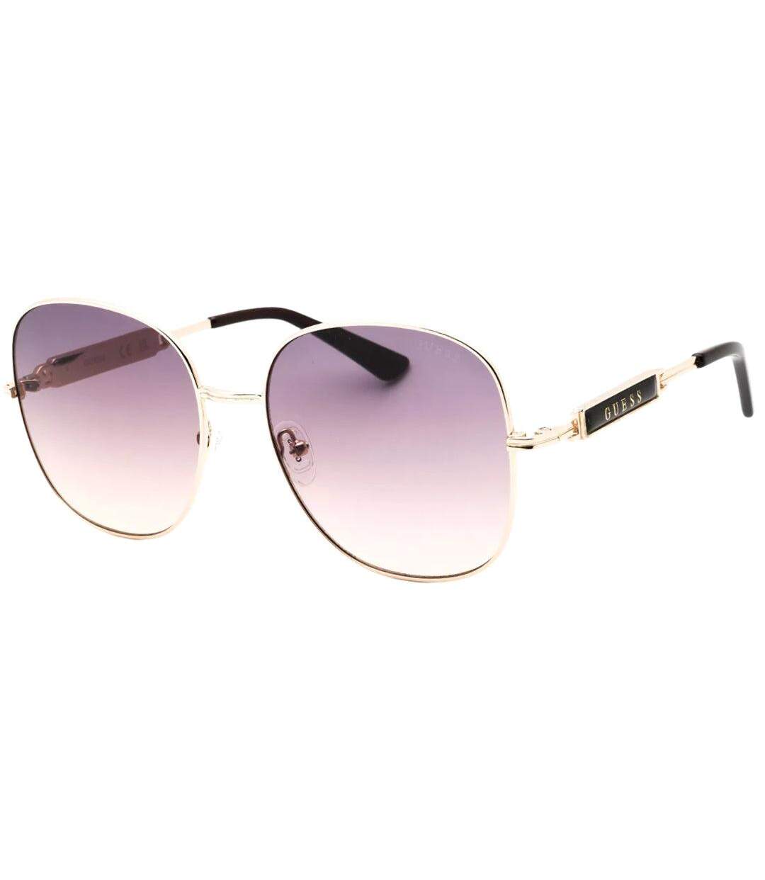 Lunettes De Soleil Motif Fumé Dégradé Femme Taille Unique Jaune Or Guess-2