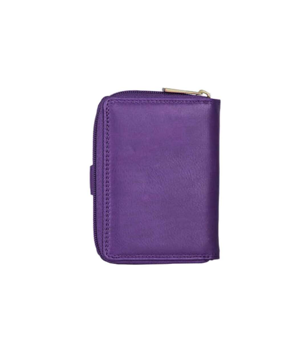 Katana - Portefeuille compact en cuir - violet - 8743-2