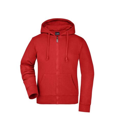 Veste À Capuche Femme Rouge James And Nicholson
