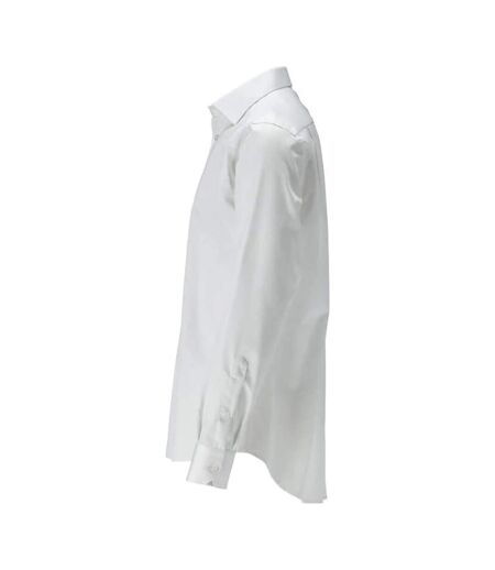Mens Frontline Poplin Modern Shirt White Mascot