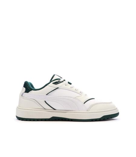 Baskets blanches/vertes foncés homme puma doublecourt03