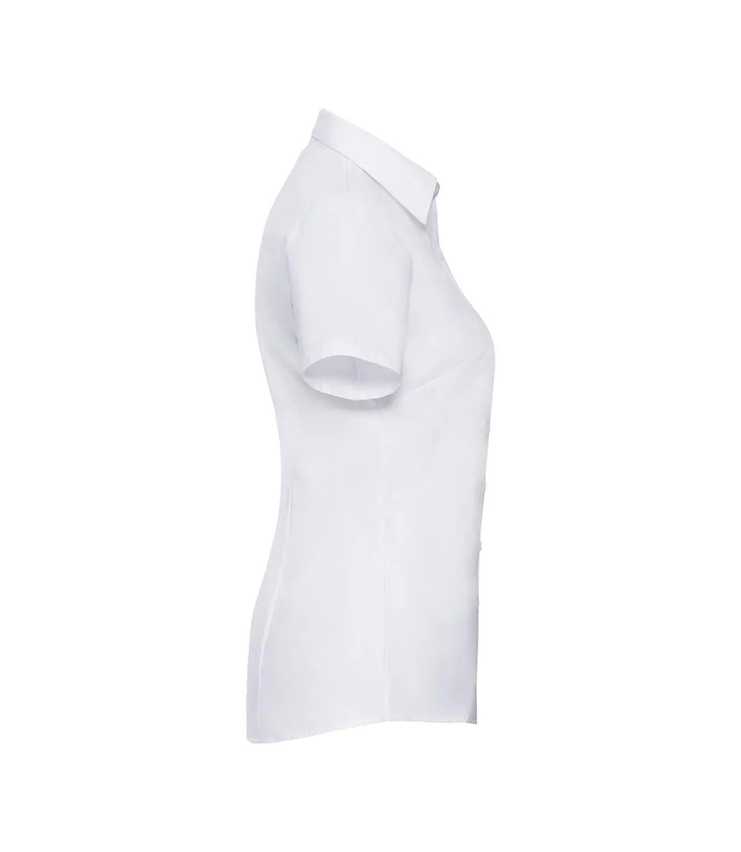 Chemisier Manches Courtes Motif/style Uni Femme Blanc Russell Collection-3