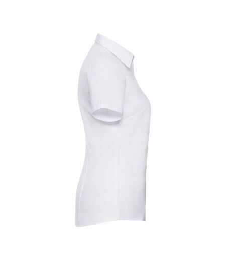 Chemisier Manches Courtes Motif/style Uni Femme Blanc Russell Collection