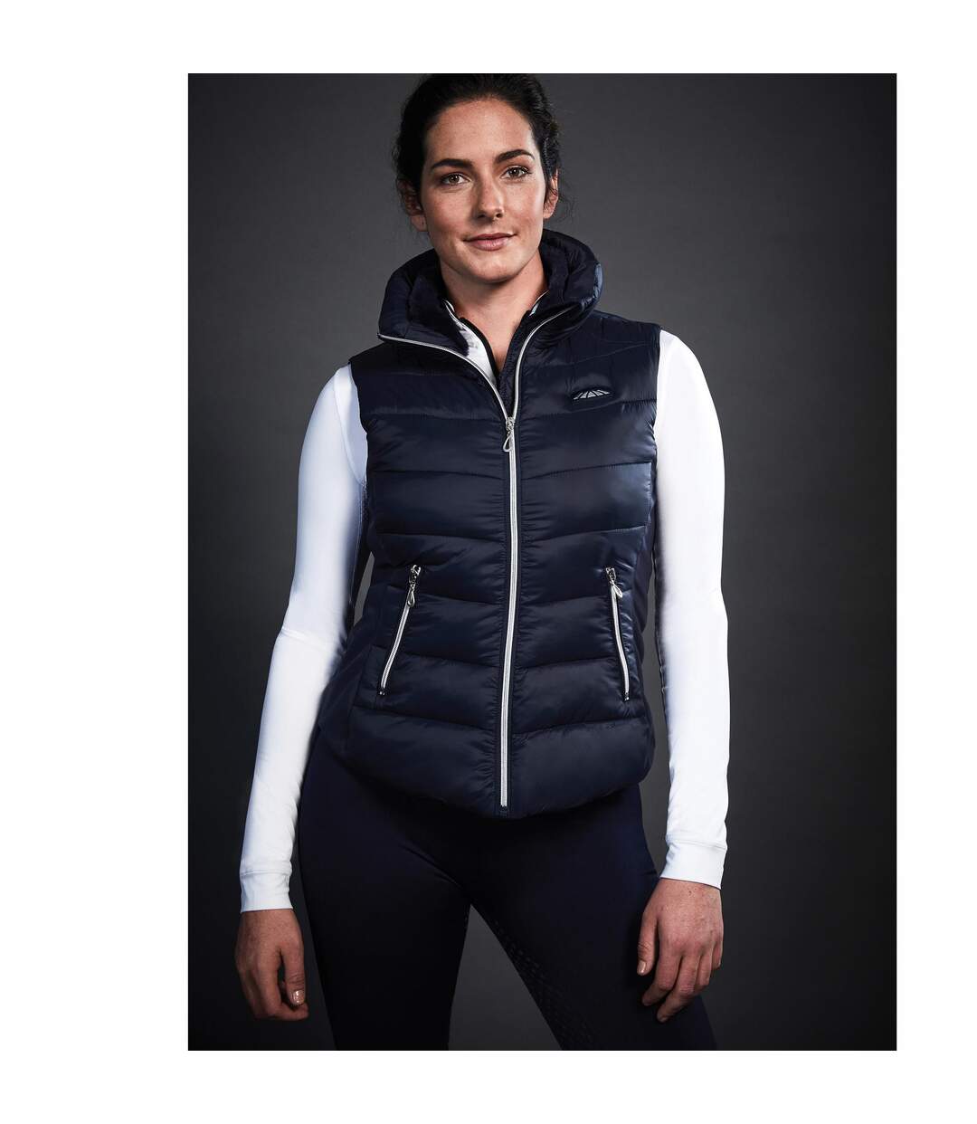 Womens/ladies dion puffer vest navy Weatherbeeta