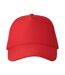 Childrens/kids Recy Five 5 Panel Recycled Baseball Cap Red Atlantis-3