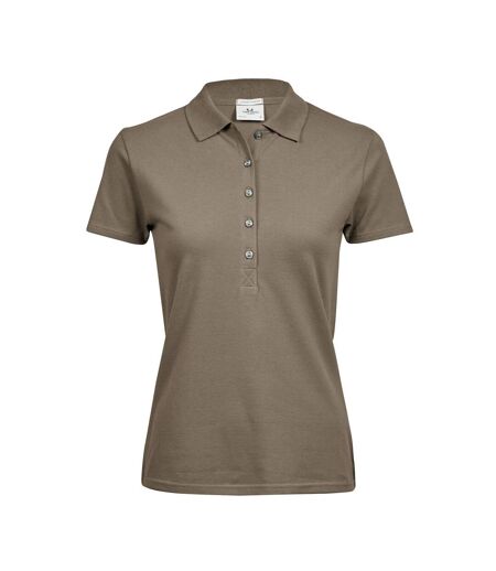 Womens/ladies Luxury Stretch Short Sleeve Polo Shirt Clay Tee Jays