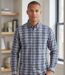 Chemise à carreaux Homme en Flanelle de Coton CH2003A Bleu/Gris (Challenger)-1
