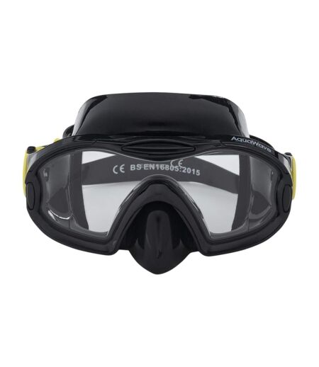 Masque De Plongée Naale Enfant Noir Jaune Aquawave