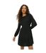 Womens/ladies Spotted Tiered Petite Mini Dress Black Dorothy Perkins-2
