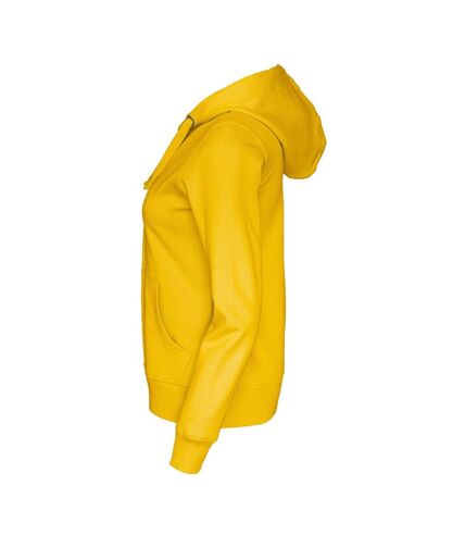 Cottover Womens/Ladies Full Zip Hoodie (Yellow) - UTUB659