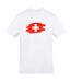 Unisex Adult Switzerland Flag T-shirt White AWD-1