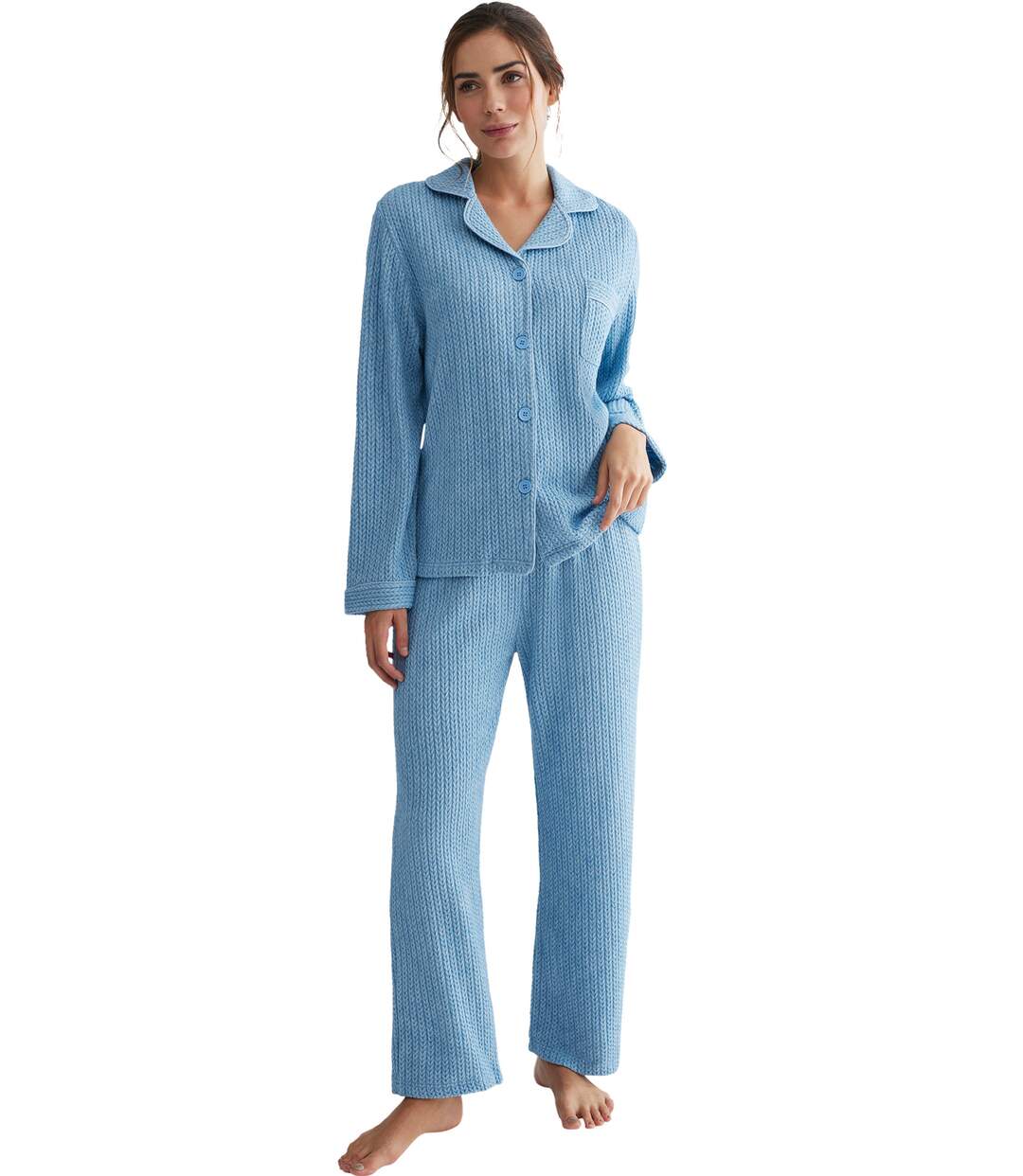 Pyjama pantalon chemise manches longues Espiga Selmark-1