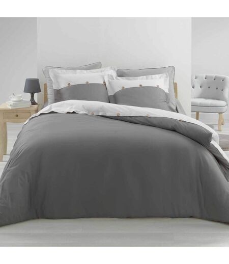 Parure de Lit 3 Pièces Versa 240x220cm Anthracite