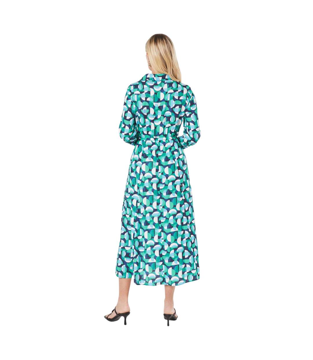 Robe chemisier femme vert Principles-2