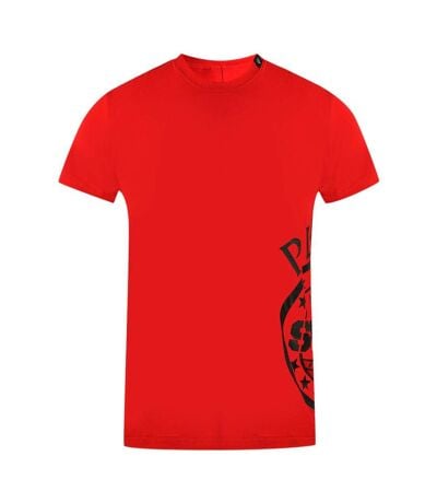 T-shirt Motif/style Logo Latéral Homme Rouge Plein Sport