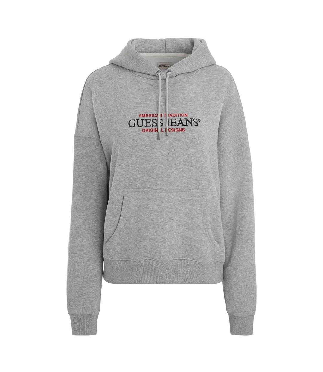 Sweat À Capuche Motif/style Logo Jeans Femme Gris Guess-2