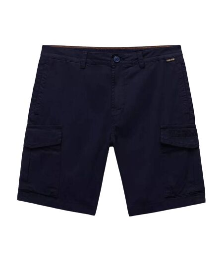 Mens Deline Cotton Blend Cargo Shorts Marine Blue Napapijri