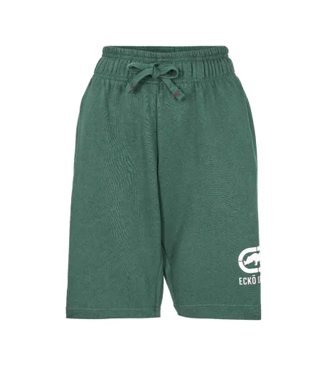Mens Cloud Crocodile Fleece Casual Sweat Shorts Green Ecko