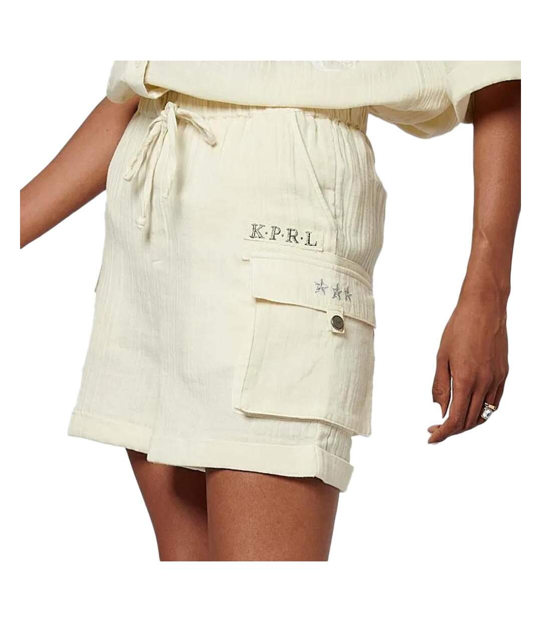 Short beige femme kaporal slack-1
