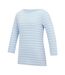 T-shirt Motif/style Rayé Baylette Femme Blanc Ciel Blanc Regatta-4