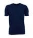 Mens Interlock Short Sleeve T-shirt Navy Blue Tee Jays-1