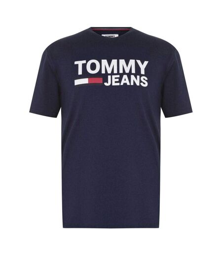 Mens Cropped Logo T-shirt Black Iris Tommy Jeans