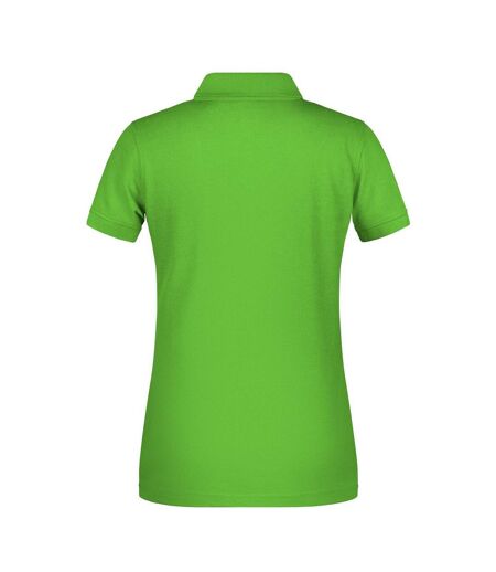 Polo Bio Workwear Femme Vert Citron James And Nicholson