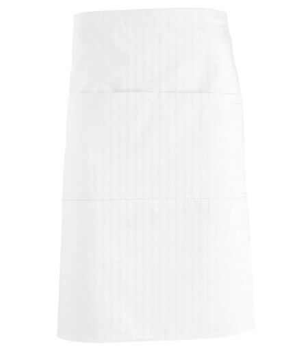 Tablier mi-long avec poches - 88020 - blanc