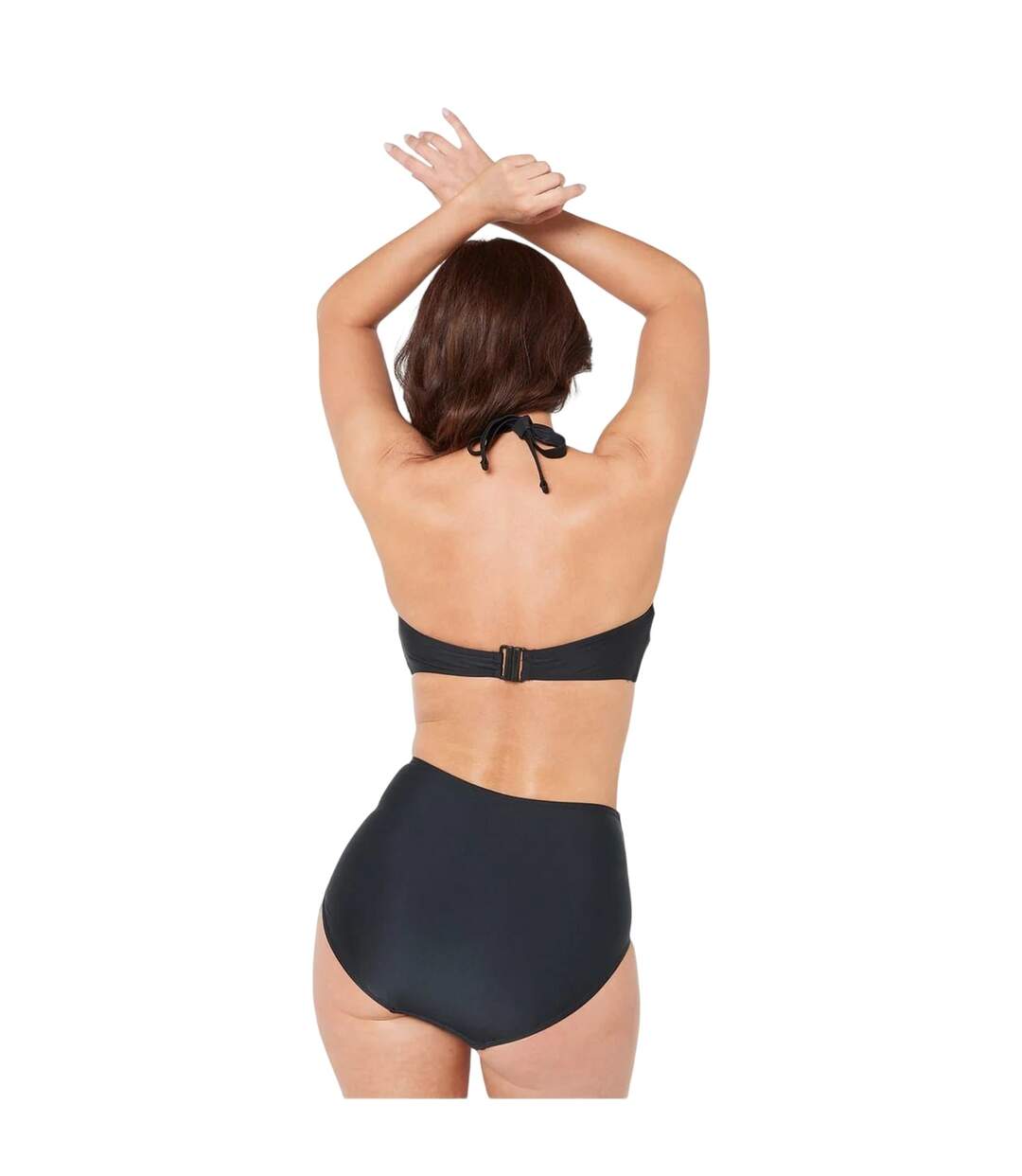 Womens/ladies Twist Multiway Bikini Top Black Be You-3