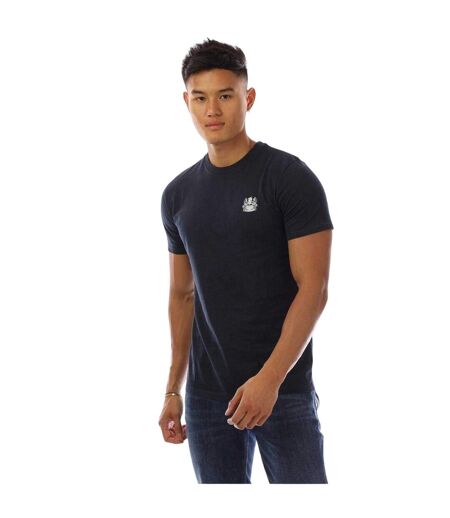 Mens Chest Logo Crew Neck T-shirt Navy White Aquascutum